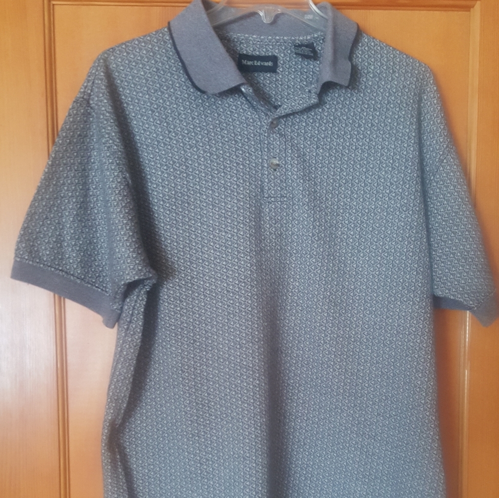 Men's XL Marc Edwards Black/White Polo Shirt